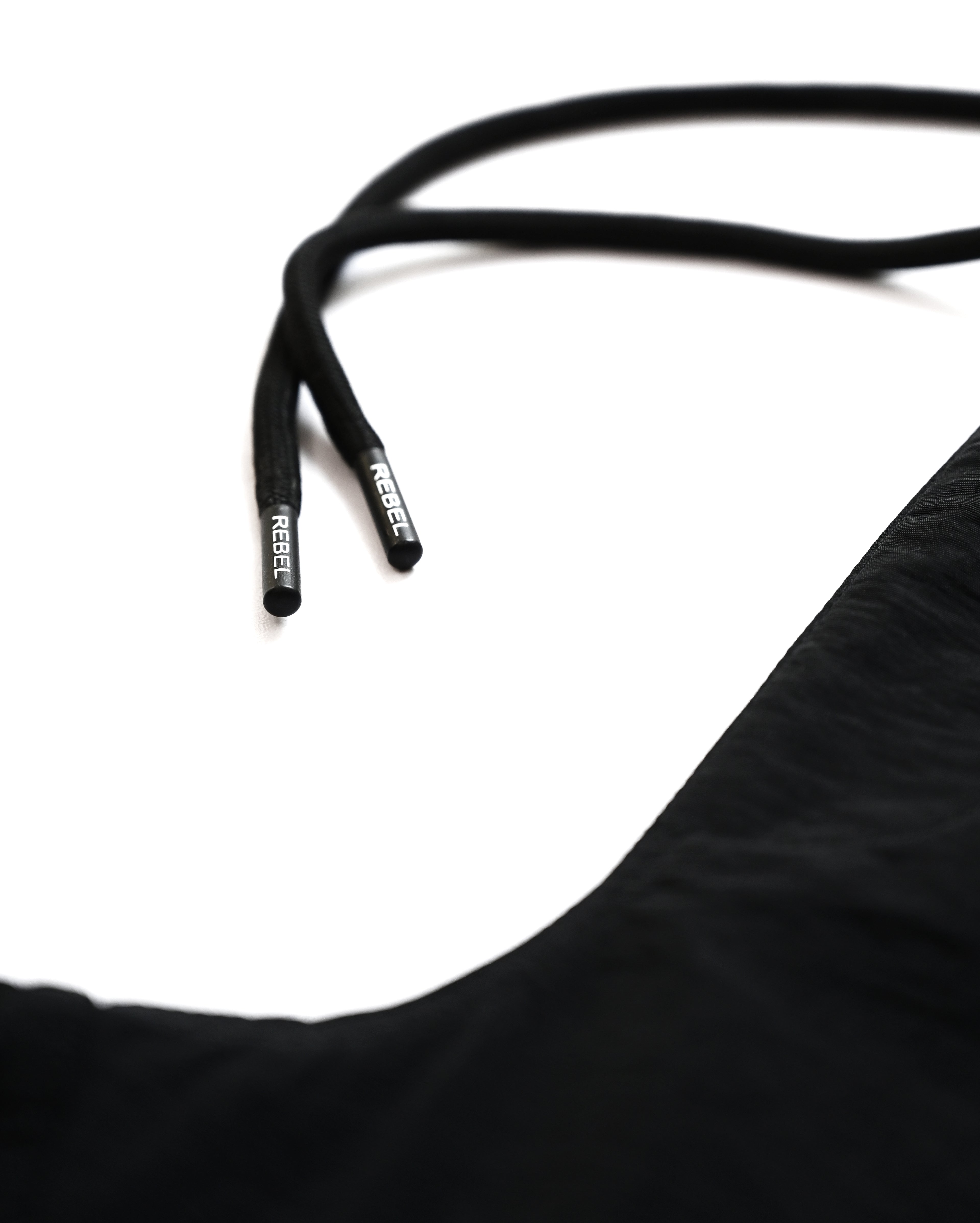 Black Nylon Cargo Trouser