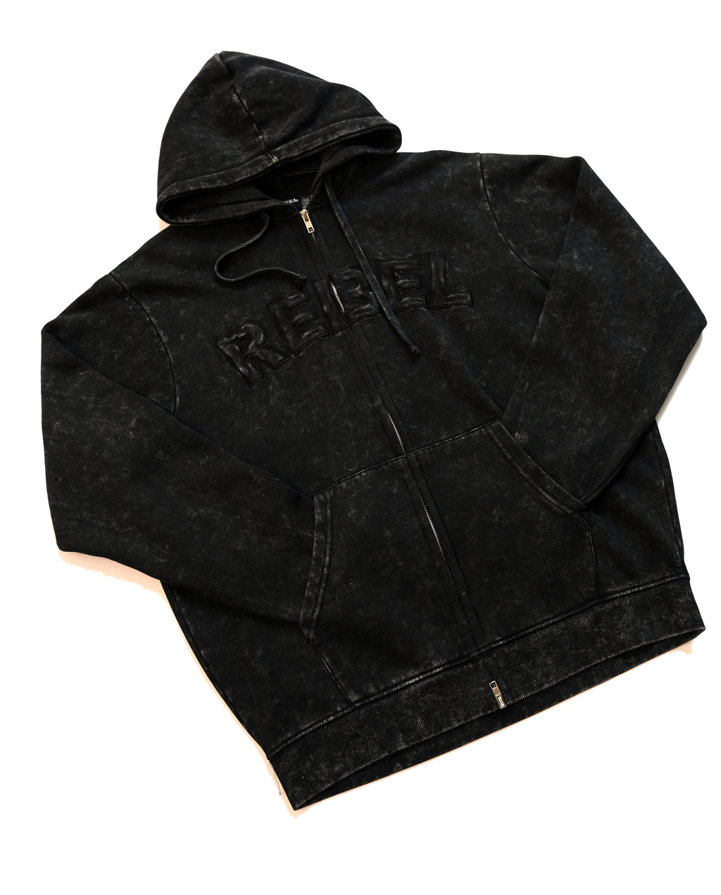 Black Stonewash Hoodie