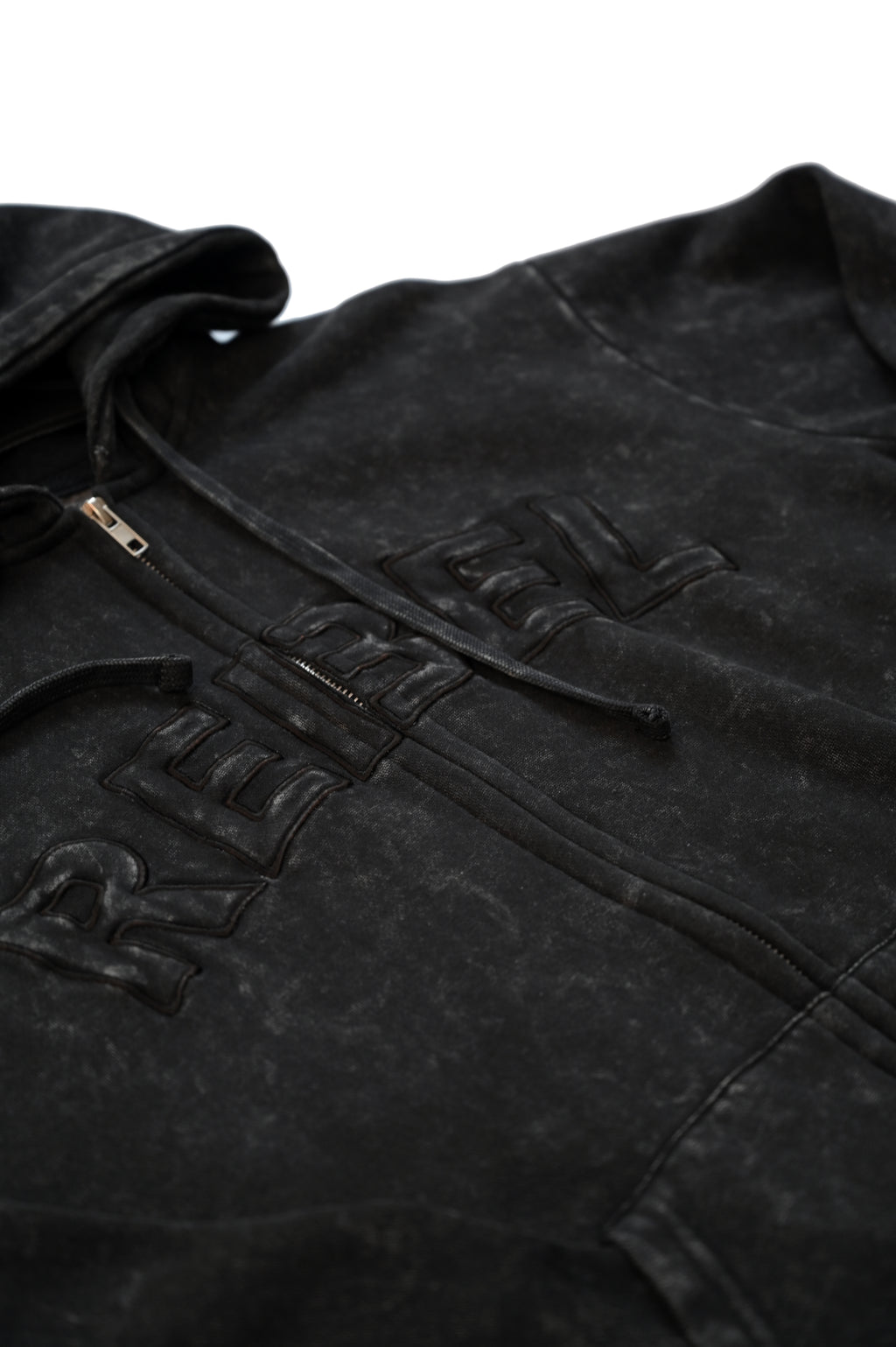 Black Stonewash Hoodie