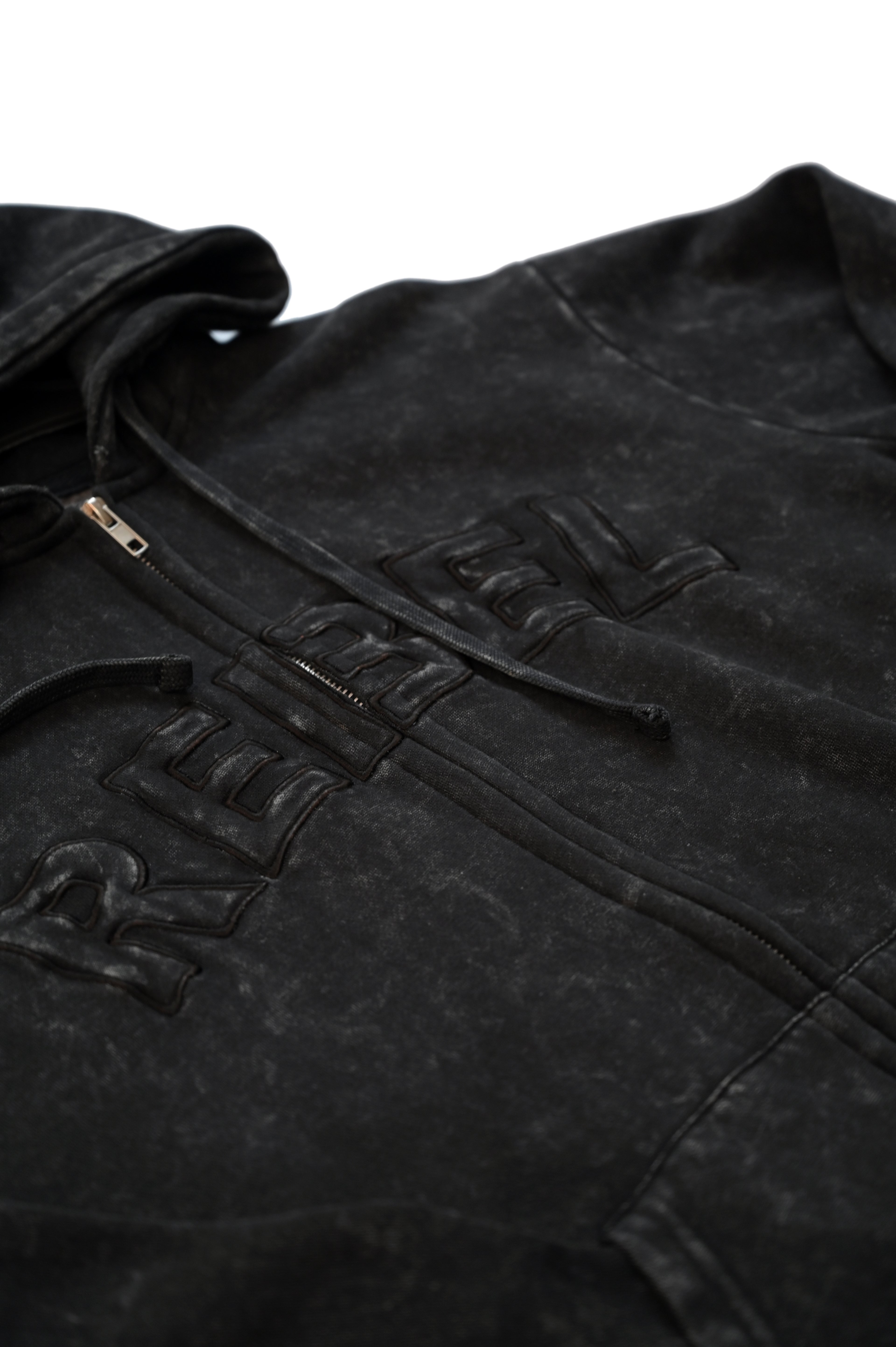 Black Stonewash Hoodie
