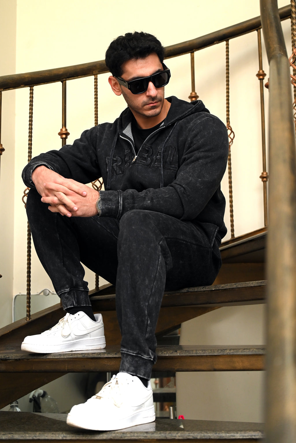 Stonewash Hoodie and Trouser Bundle