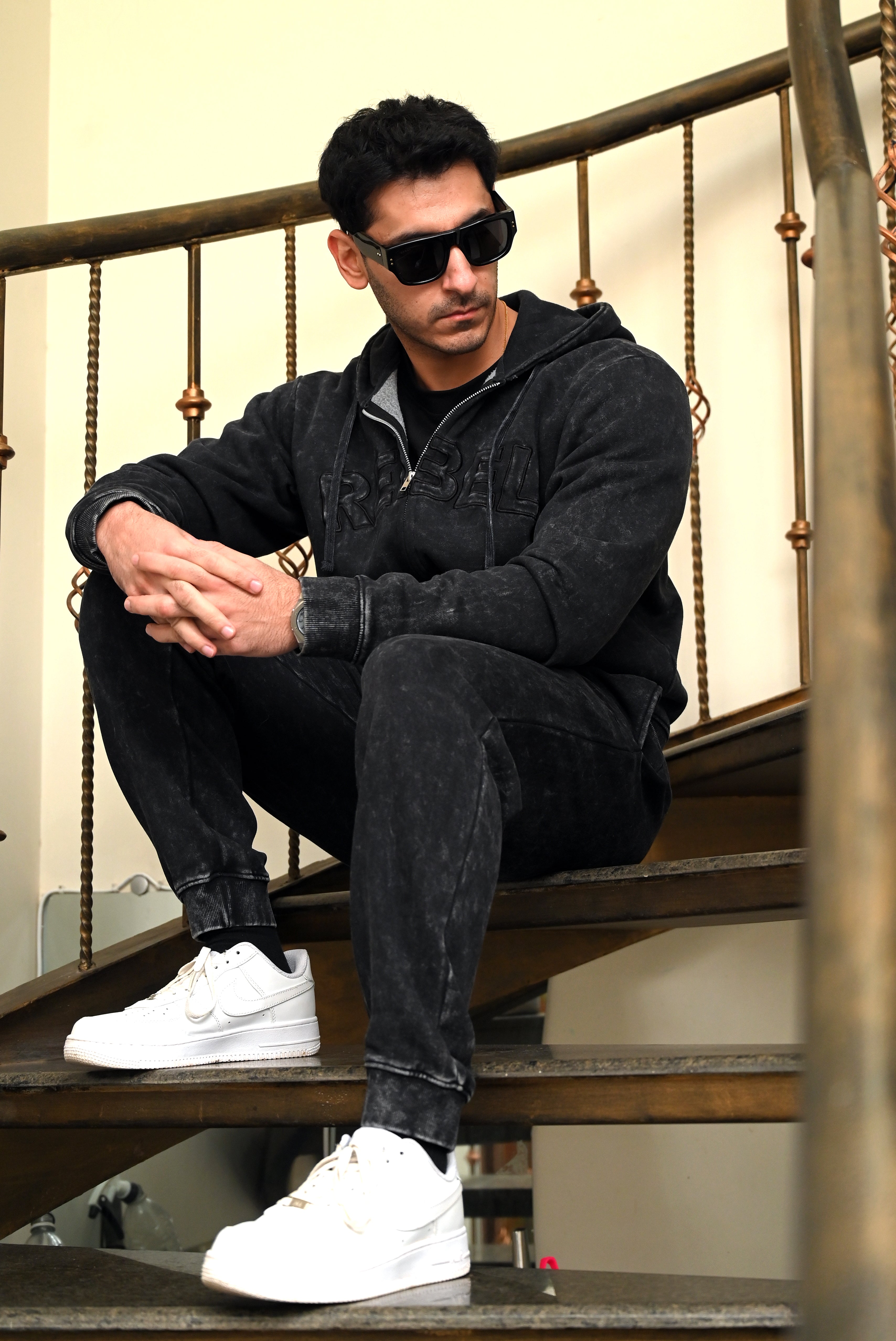 Stonewash Hoodie and Trouser Bundle