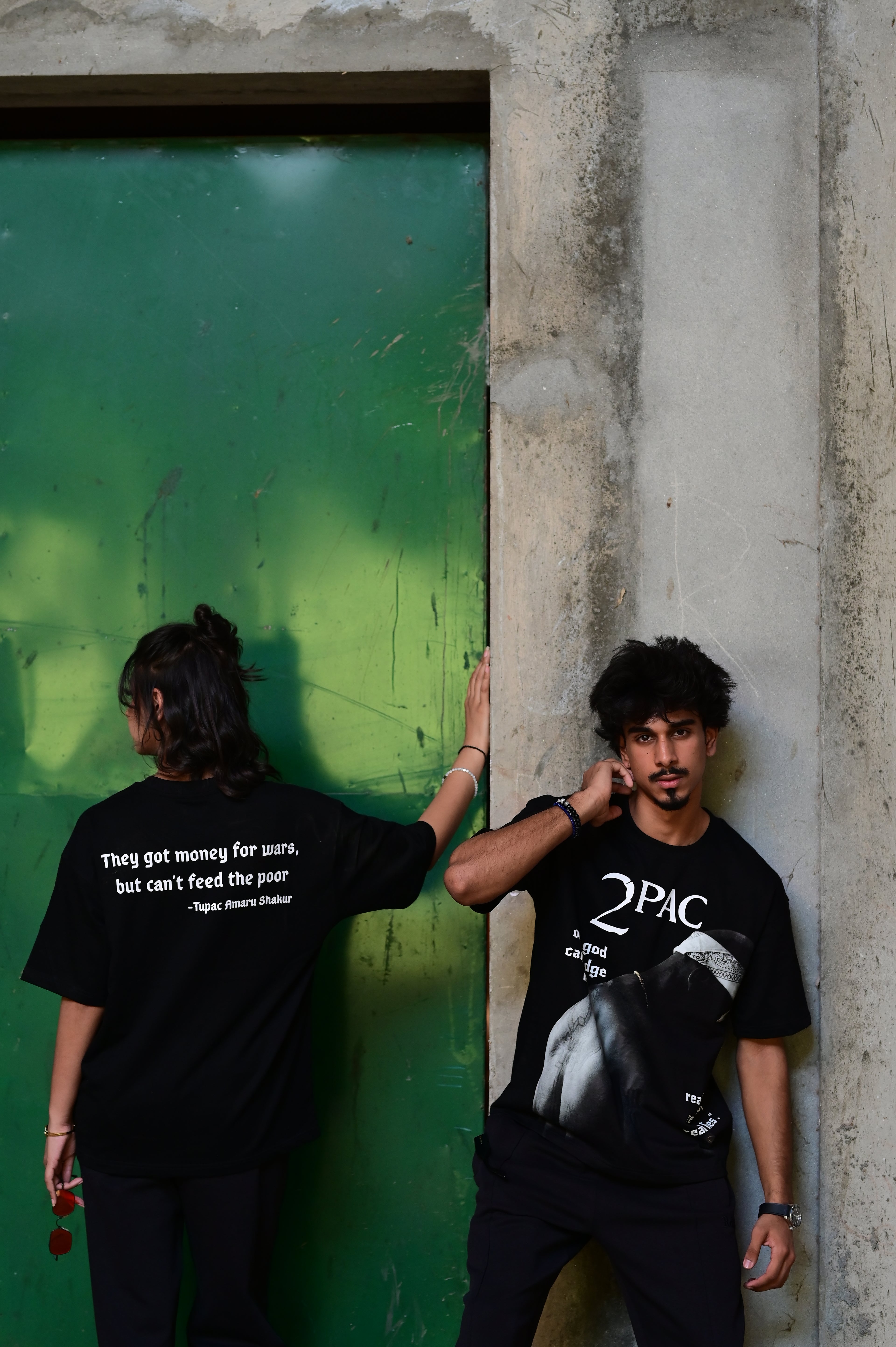 2Pac Oversized Graphic T-Shirt – Black | French Terry Cotton