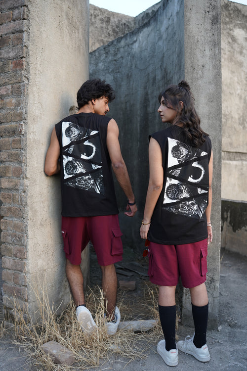 Berserk Oversized Graphic Tank Top – Black | 100% Cotton